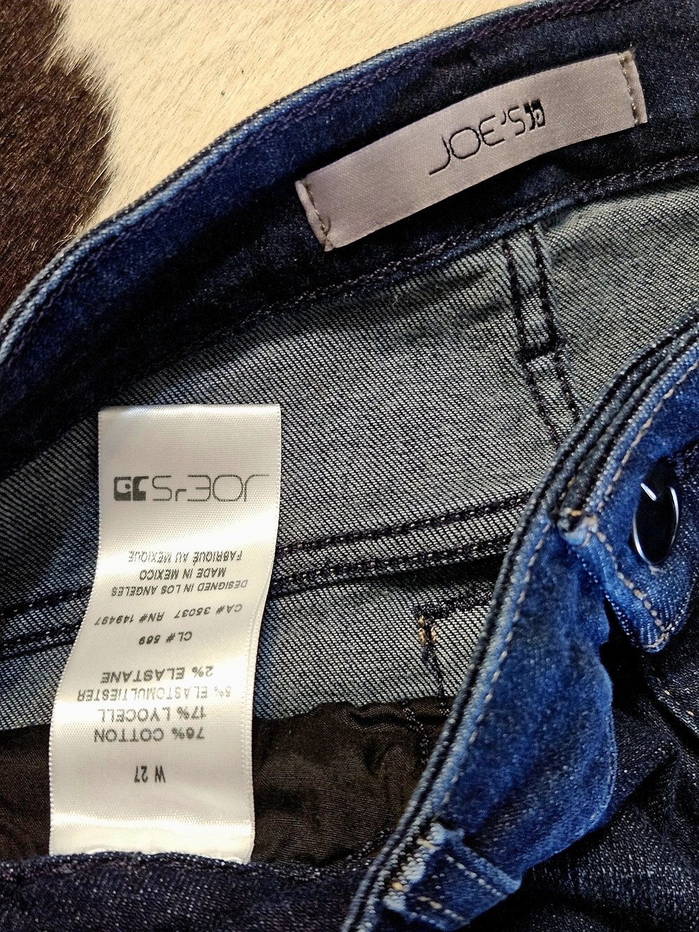 Joe's Jeans Dark Blue Ankle Crop Skinny Jeans Sz 27 - Picture 7 of 9